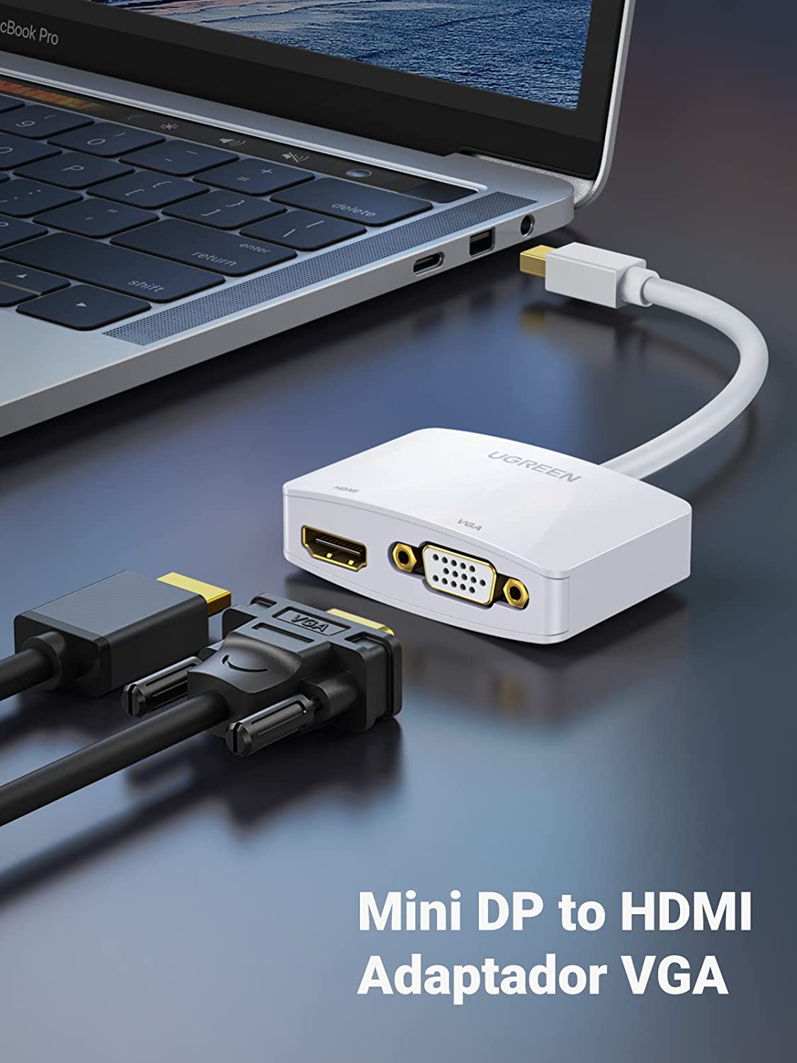 Mini Adaptador Dp Thunderbolt A Hdmi Y Vga Ugreen