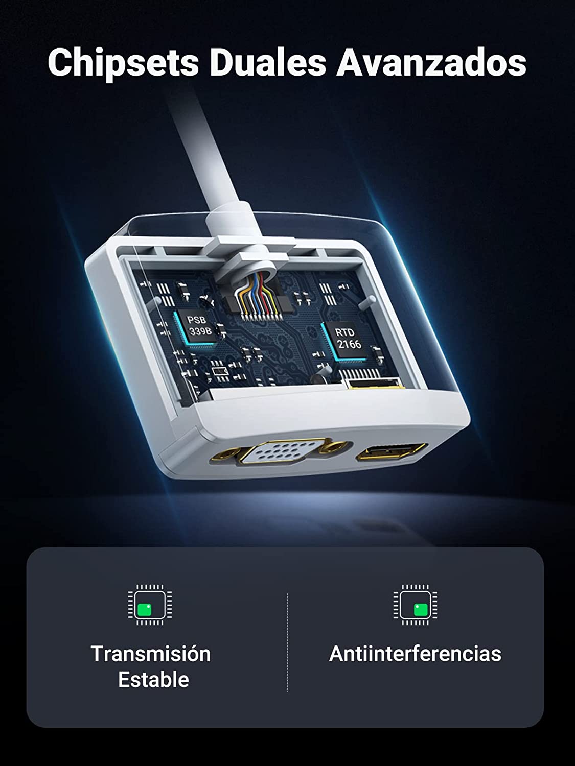 Mini Adaptador Dp Thunderbolt A Hdmi Y Vga Ugreen