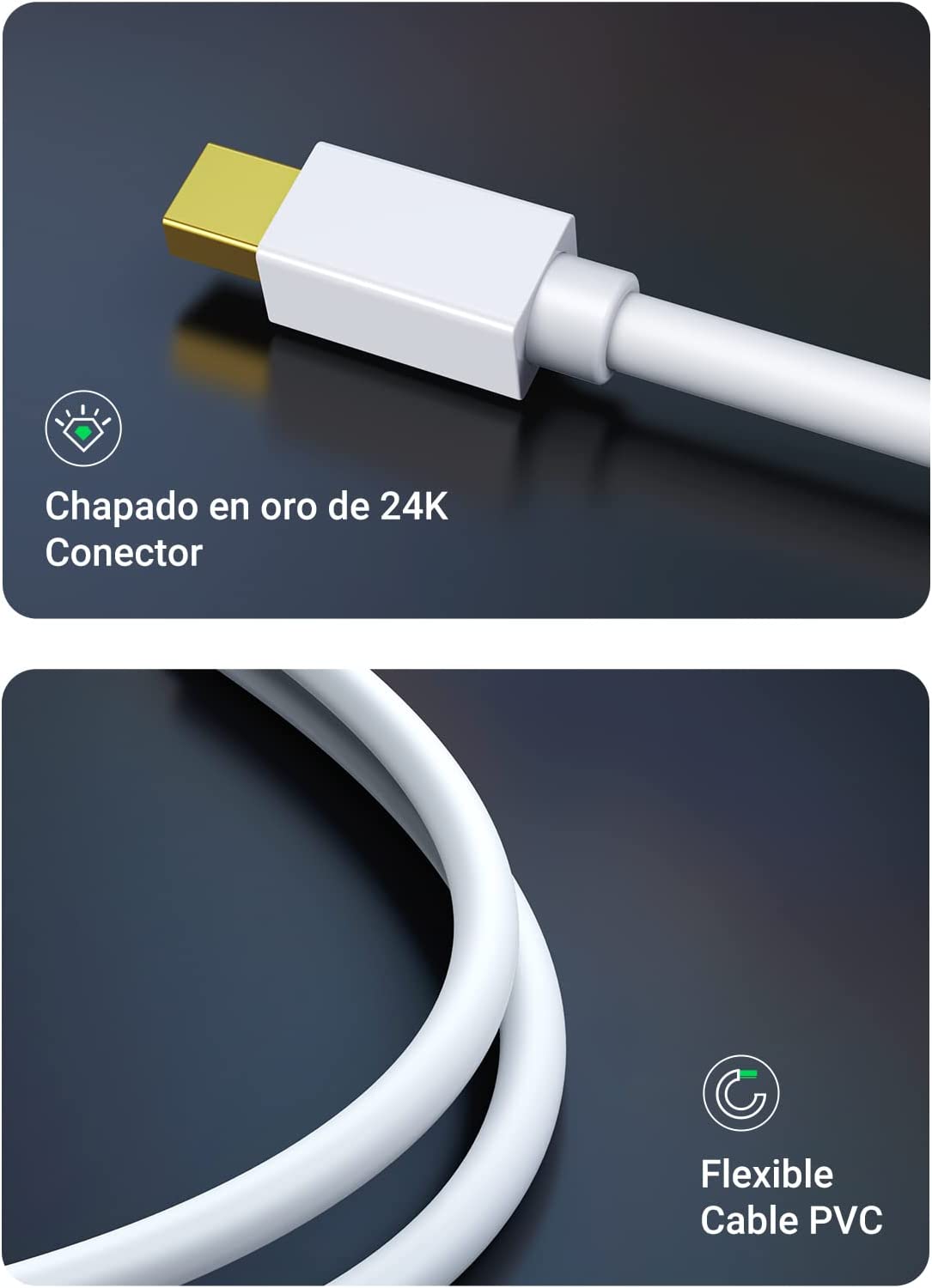 Mini Adaptador Dp Thunderbolt A Hdmi Y Vga Ugreen