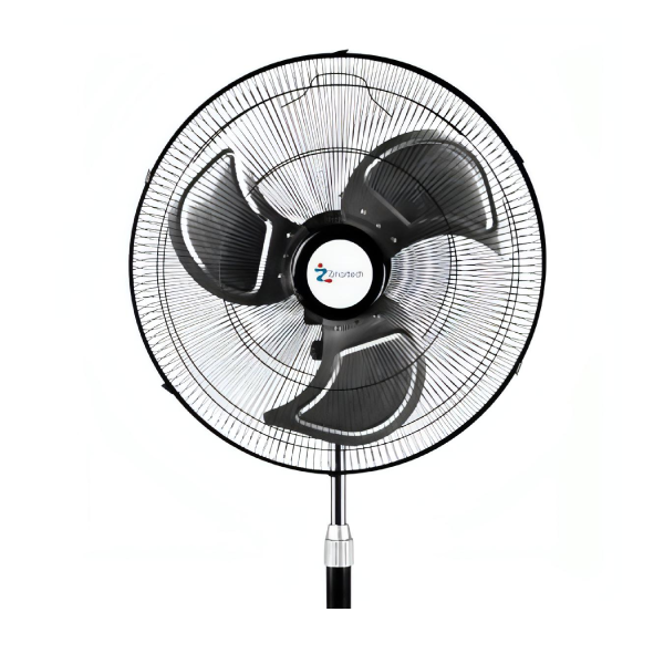 VENTILADOR ZMARTECH PEDESTAL 18 ASPAS METAL NEGRO