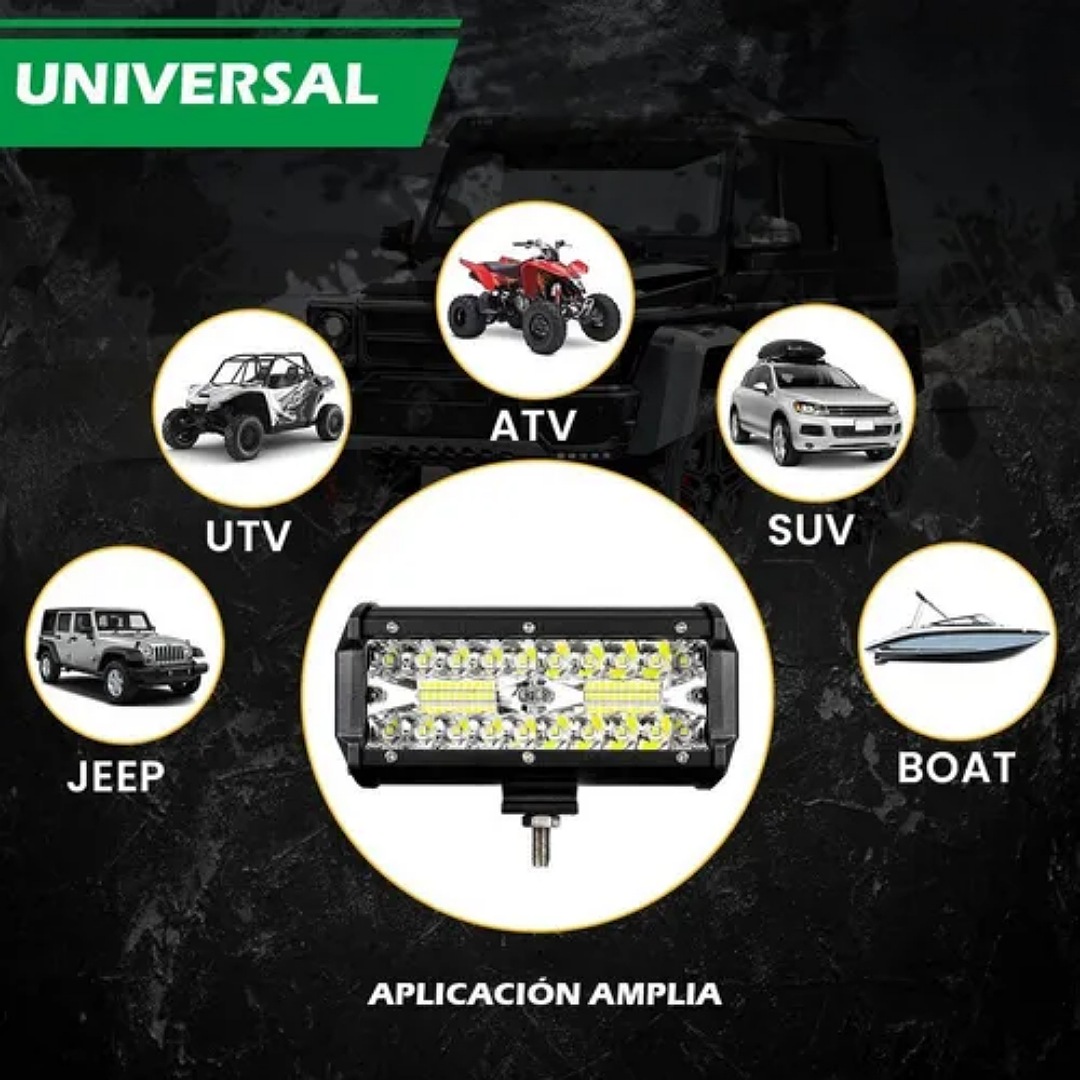 Par Faros 7 auxiliares 120w Triple-fila 6000k