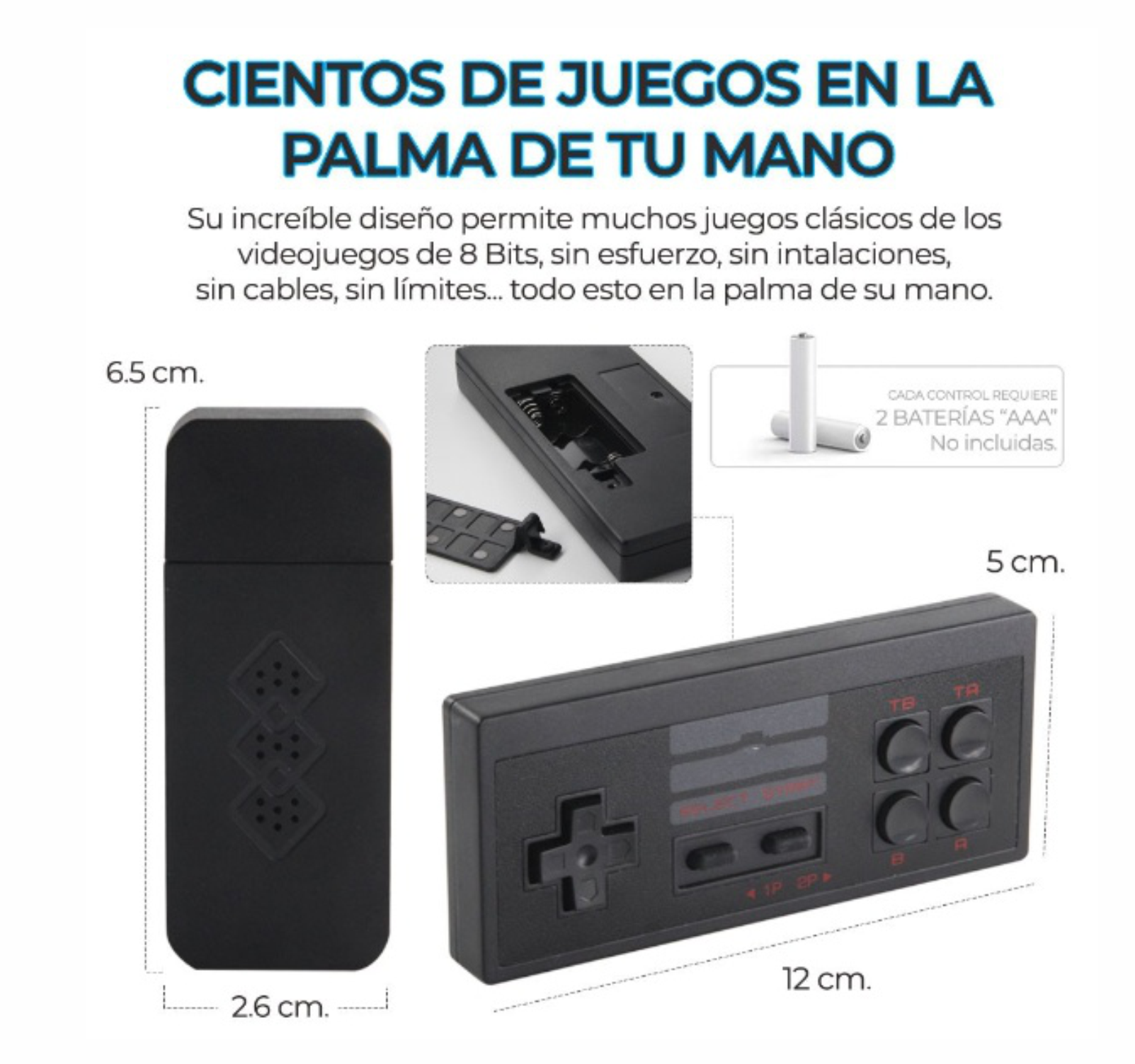 Consola Mini Retro 888 Juegos Con Controles inalámbricos arcade gamer 8 bits