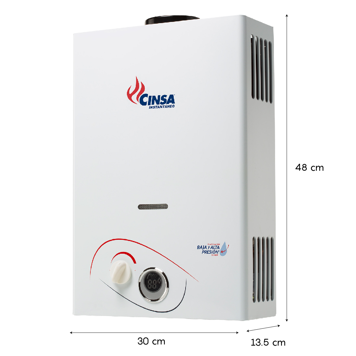 Calentador de Agua Instantáneo para 1 Servicio, 6 Litros/Minuto Gas L.P