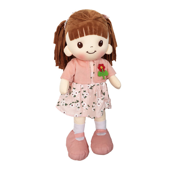 Muñeca De Trapo y Tela Peachy Color Durazno.