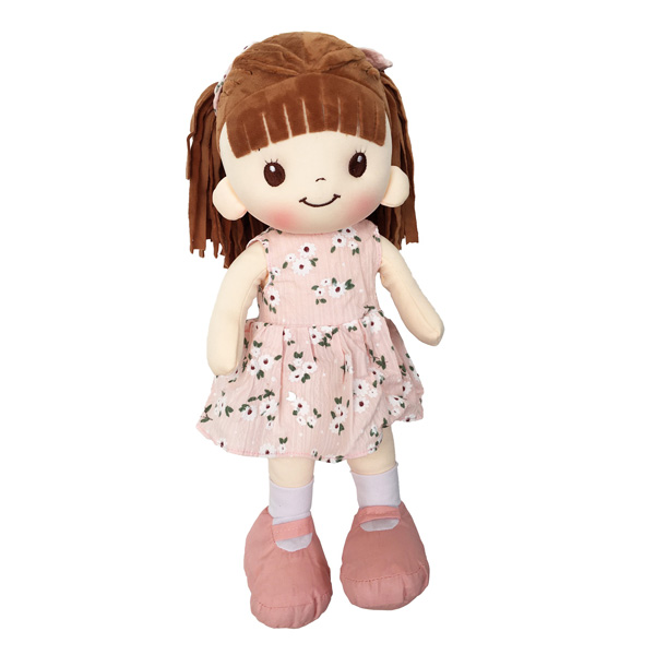 Muñeca De Trapo y Tela Peachy Color Durazno.