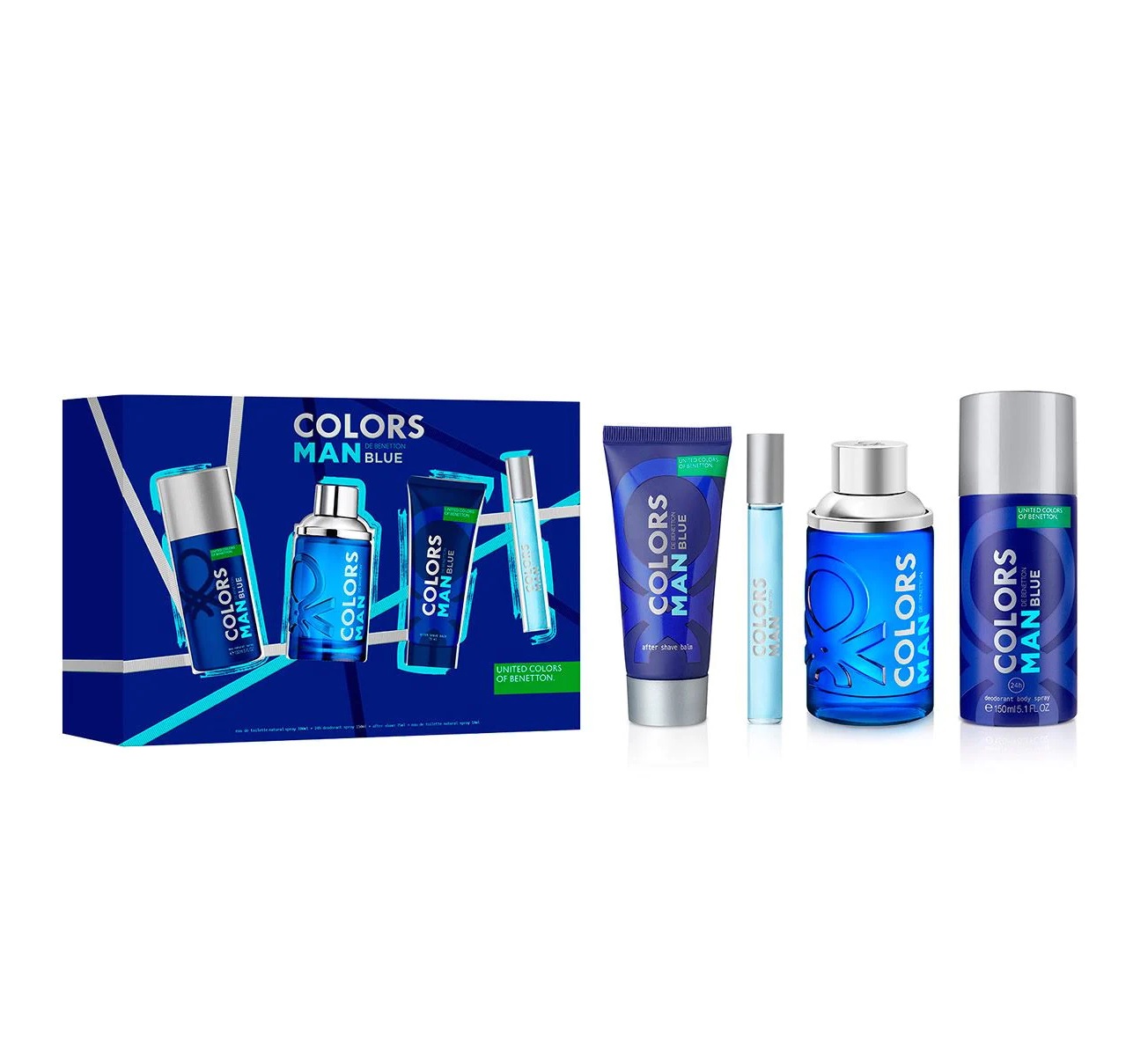 Perfume Set Benetton Colors Man Blue 4pzs