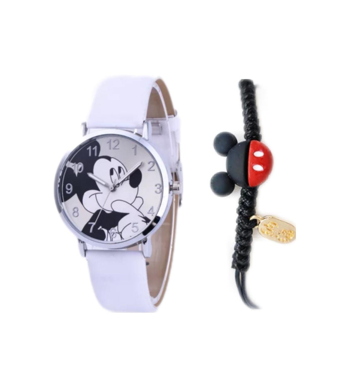 Reloj de Cuarzo Disney Mickey Mouse con Pulsera Trenzada