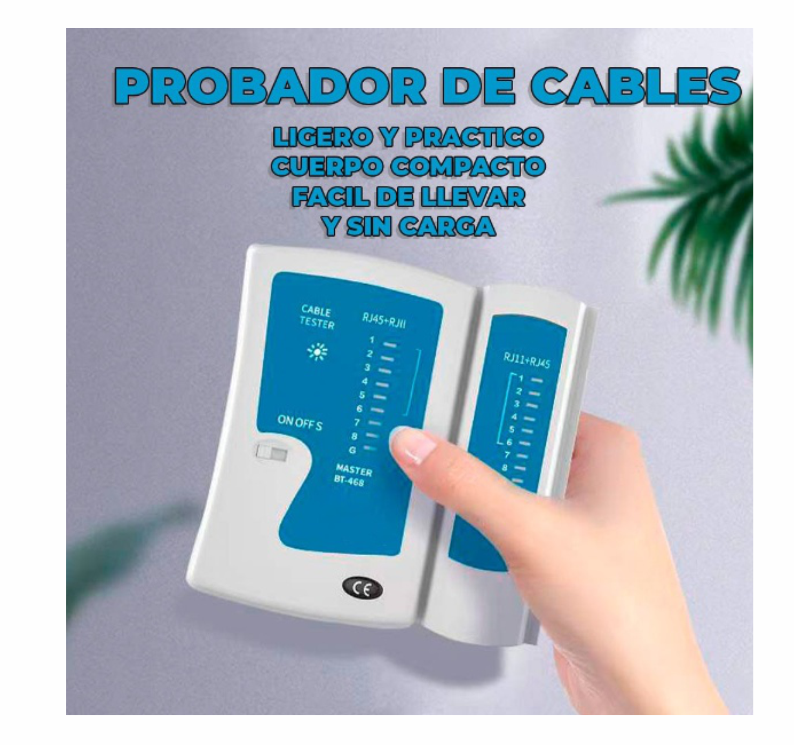 Probador Testeador Cable De Red Utp Rj11 Rj12 Rj45