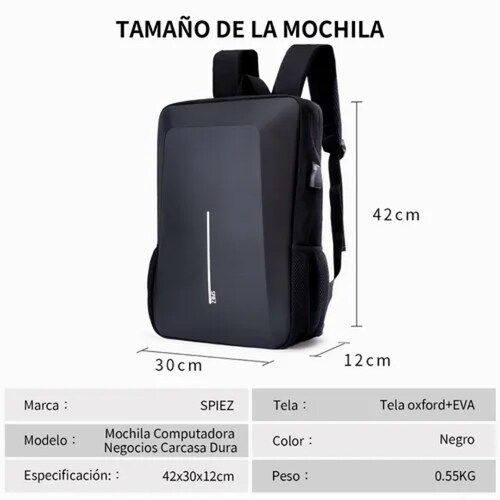 Mochila Para Laptop Portátil Impermeable Eva Duro 15.6inch