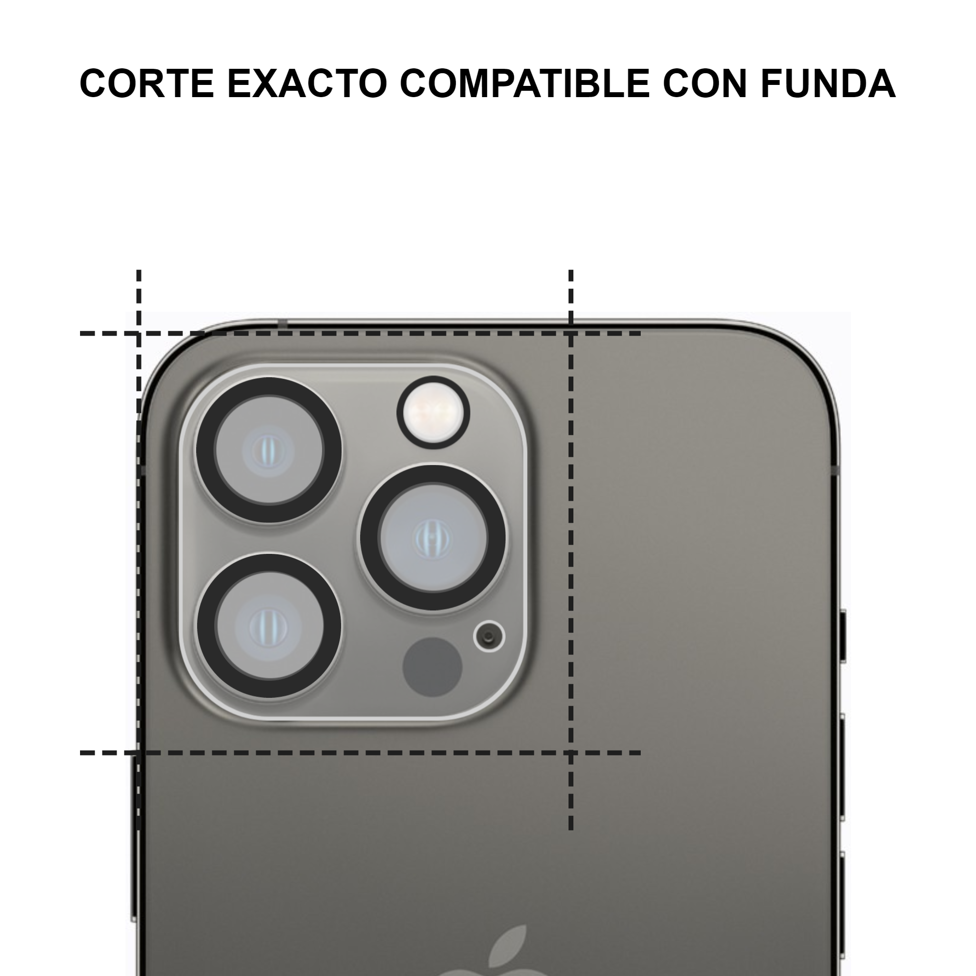 Mica Protectora de Pantalla + Cámara para iPhone 13 Pro Max