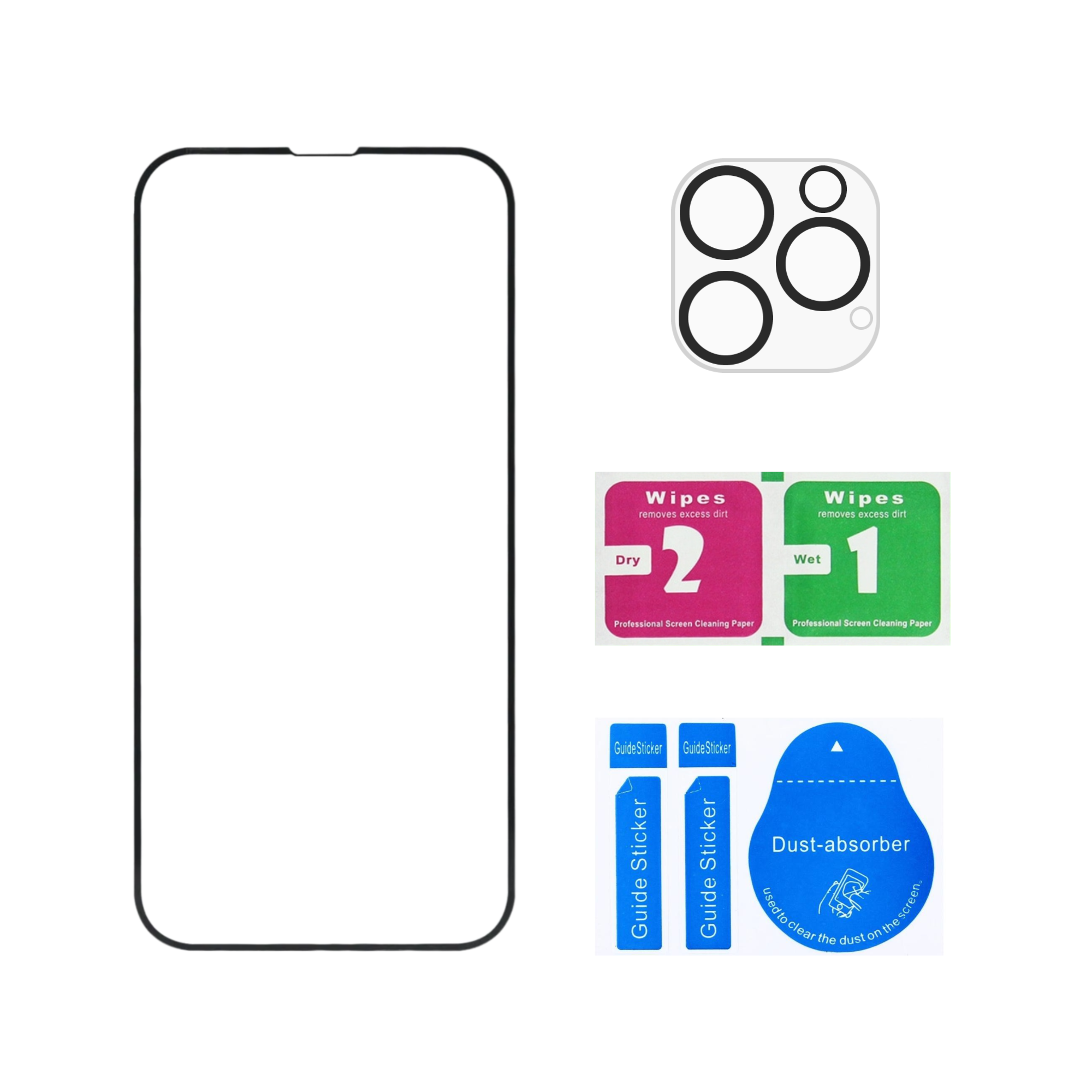 Mica Protectora de Pantalla + Cámara para iPhone 13 Pro Max