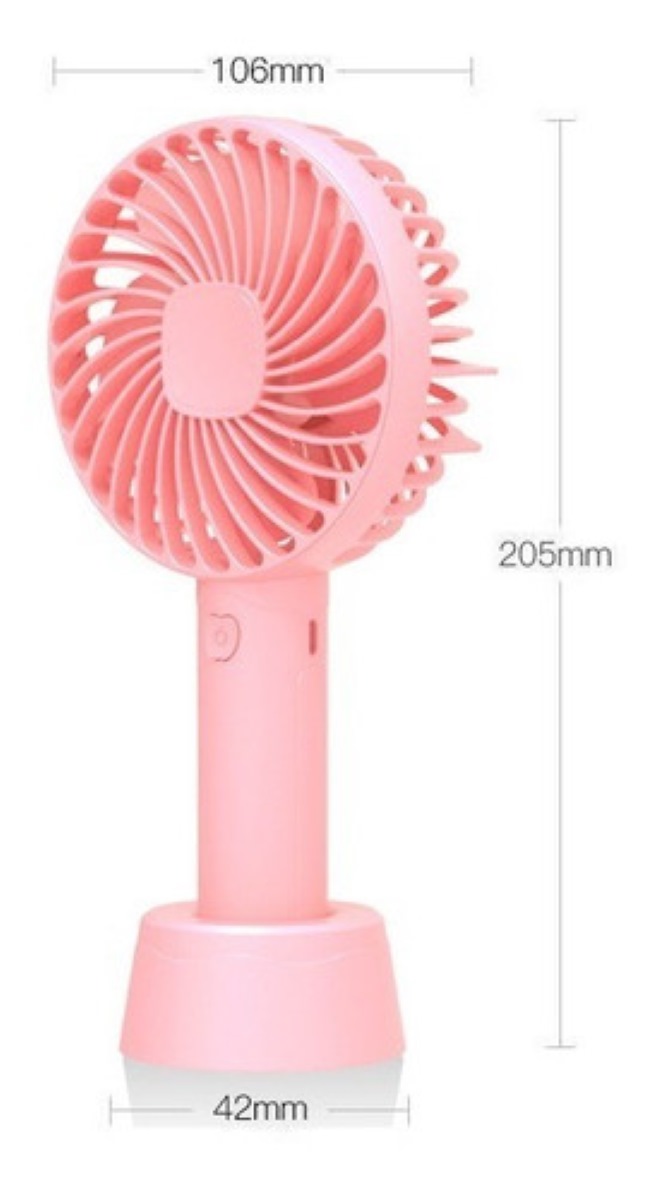 Mini Ventilador Portatil De Larga Duracion Rosa