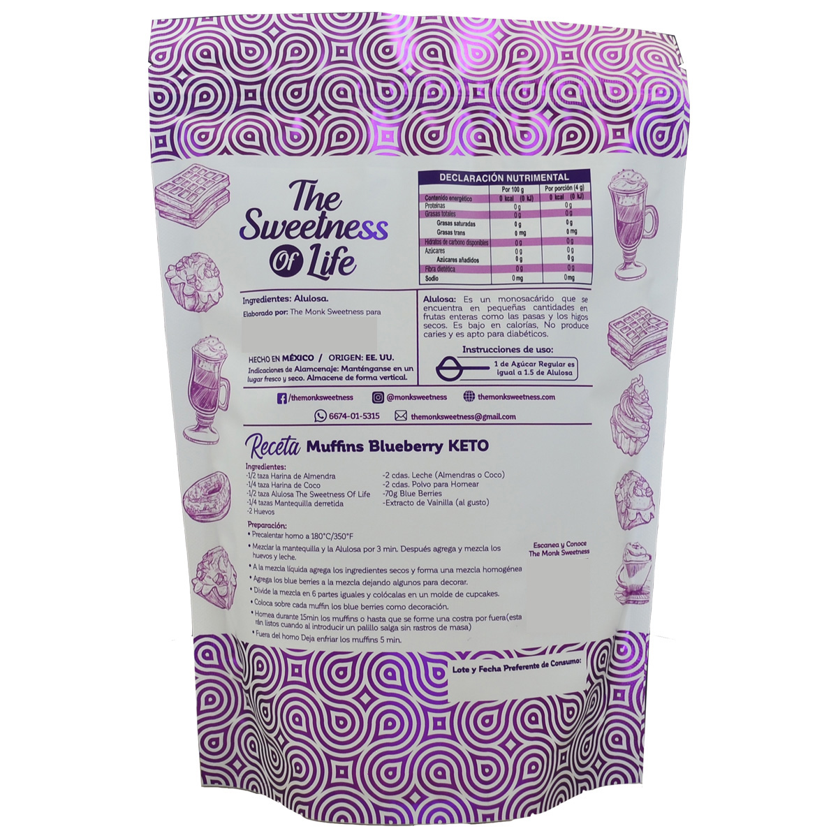 Alulosa 1kg - Endulzante Natural Sin Calorias - Endulzante KETO