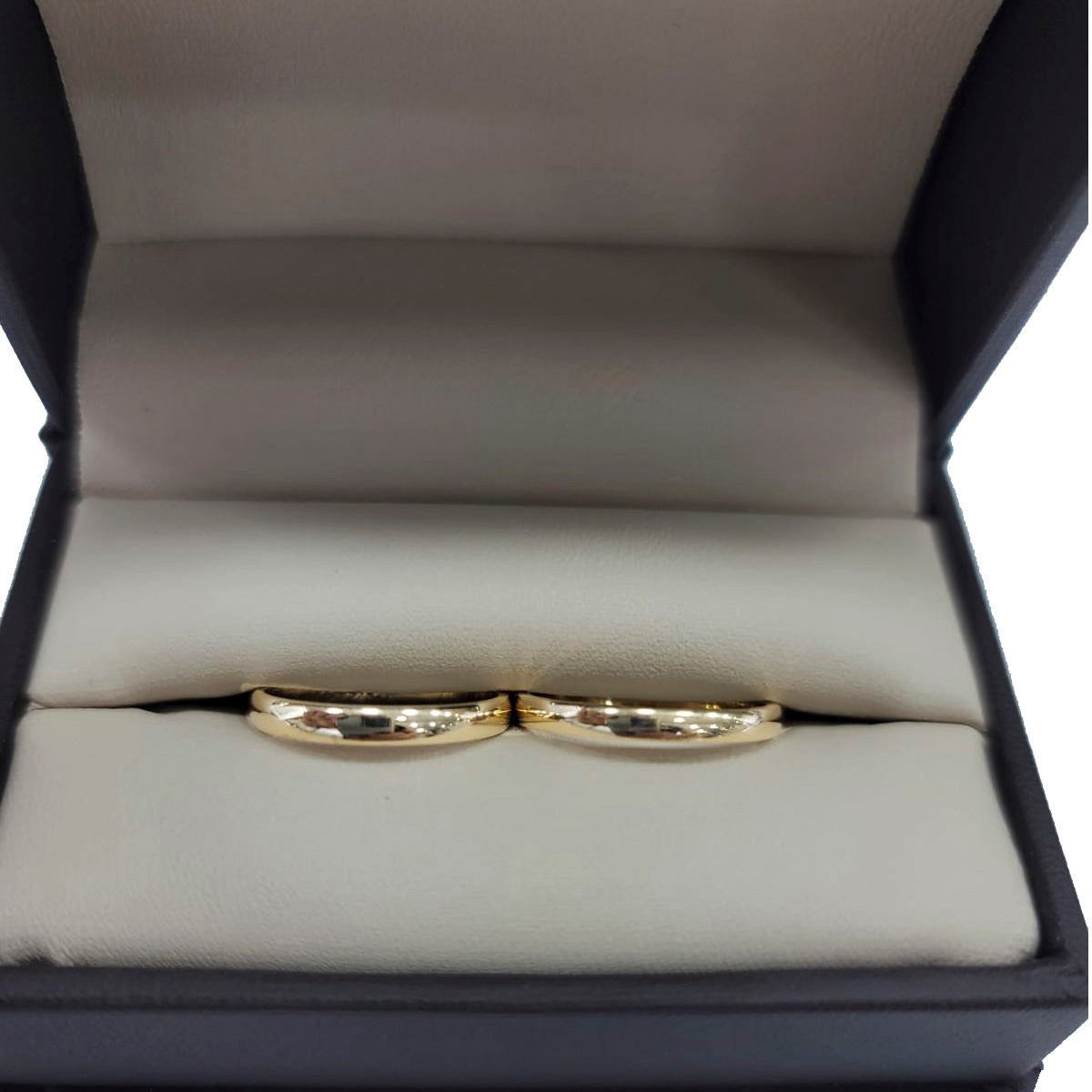 Par De Argollas Lisa De Oro Macizo 14k 