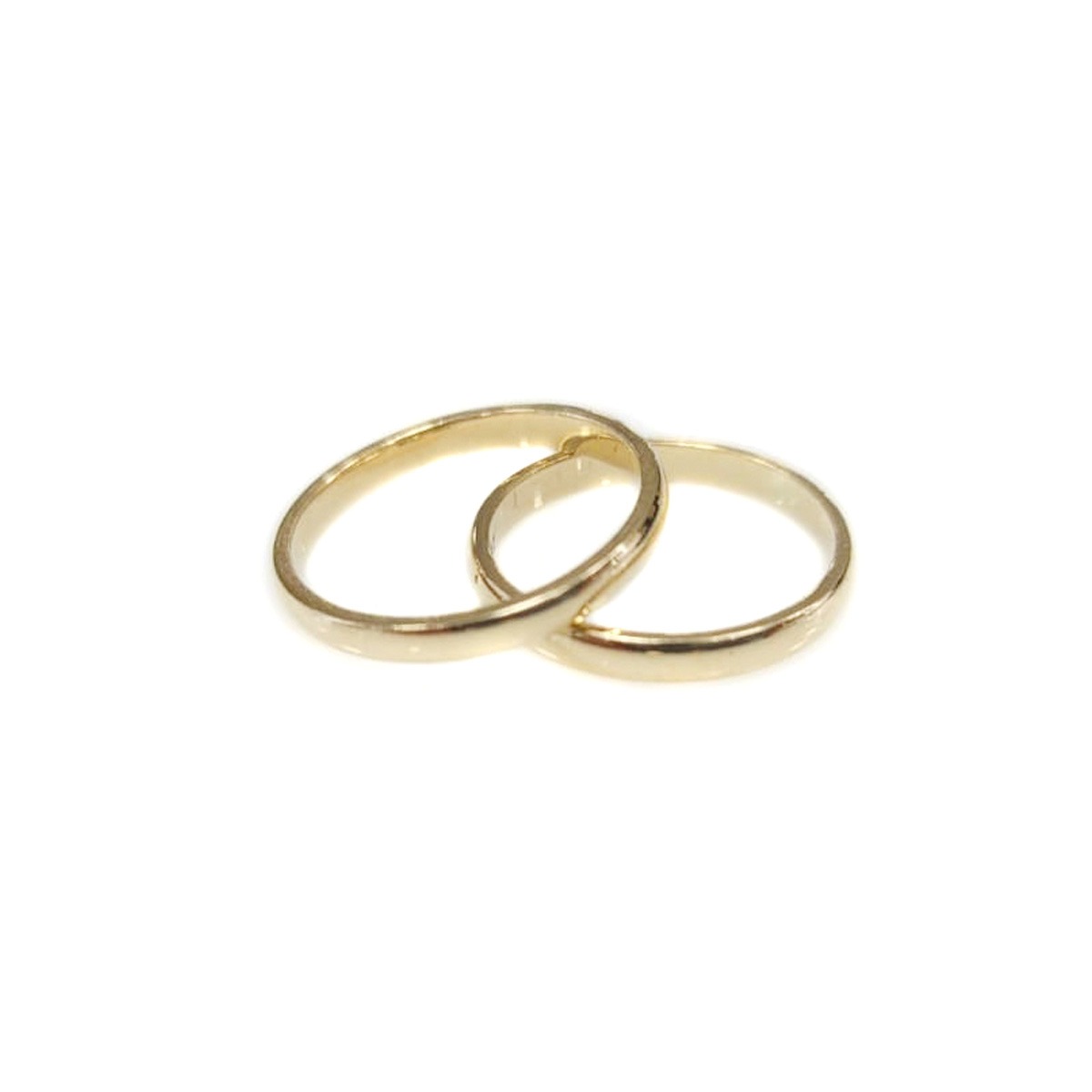 Par De Argollas Lisa De Oro Macizo 14k 