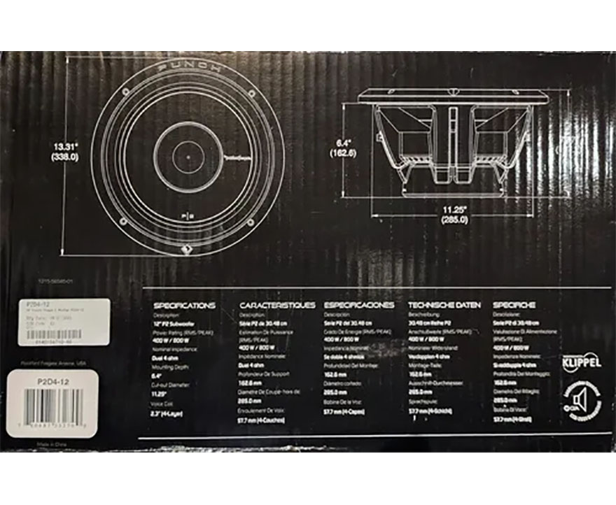Subwoofer 12  Punch P2 Rockford Fosgate 800watts Calidad