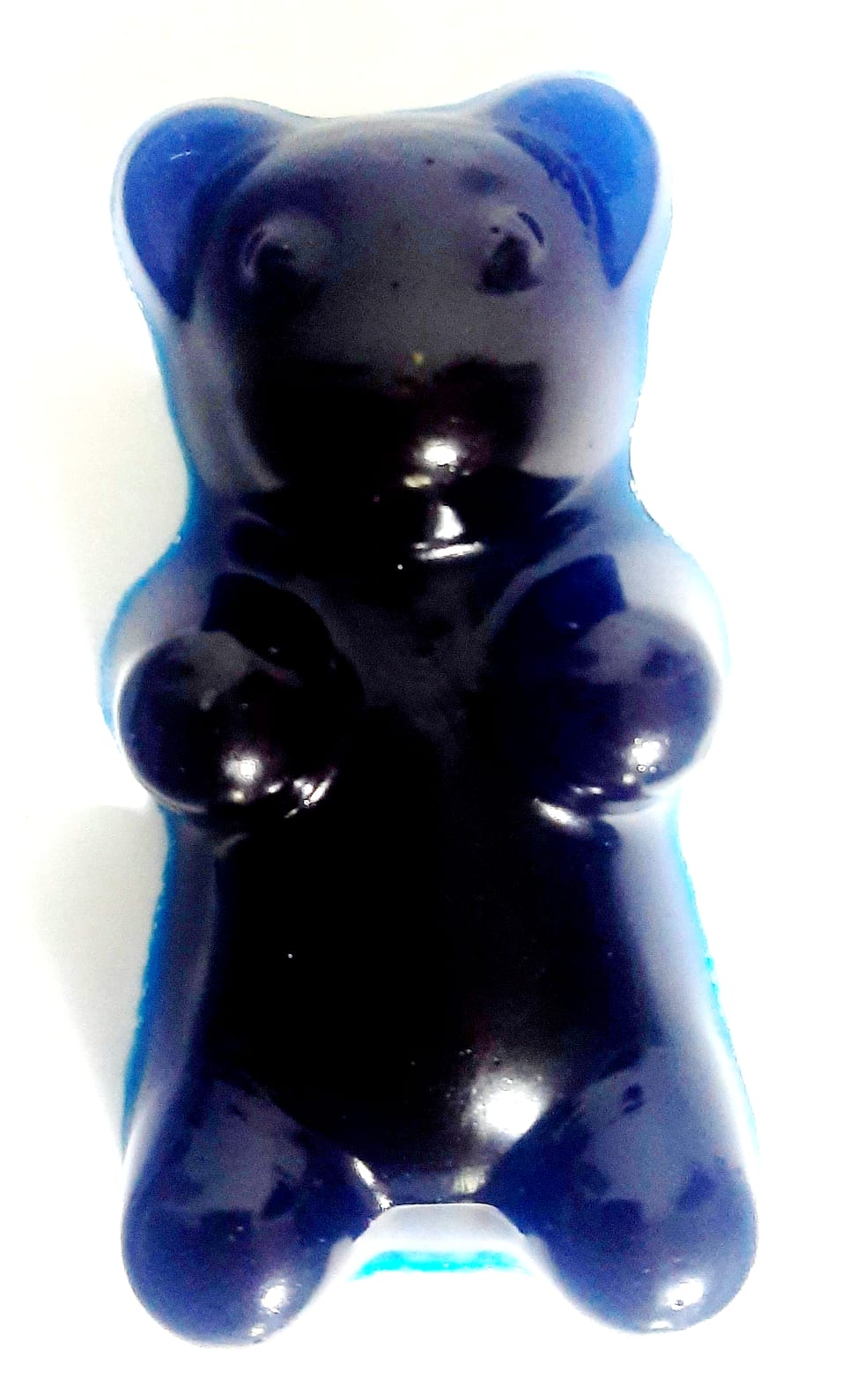 Gomita de osito gigante sabor chicle azul de 12cm de alto 