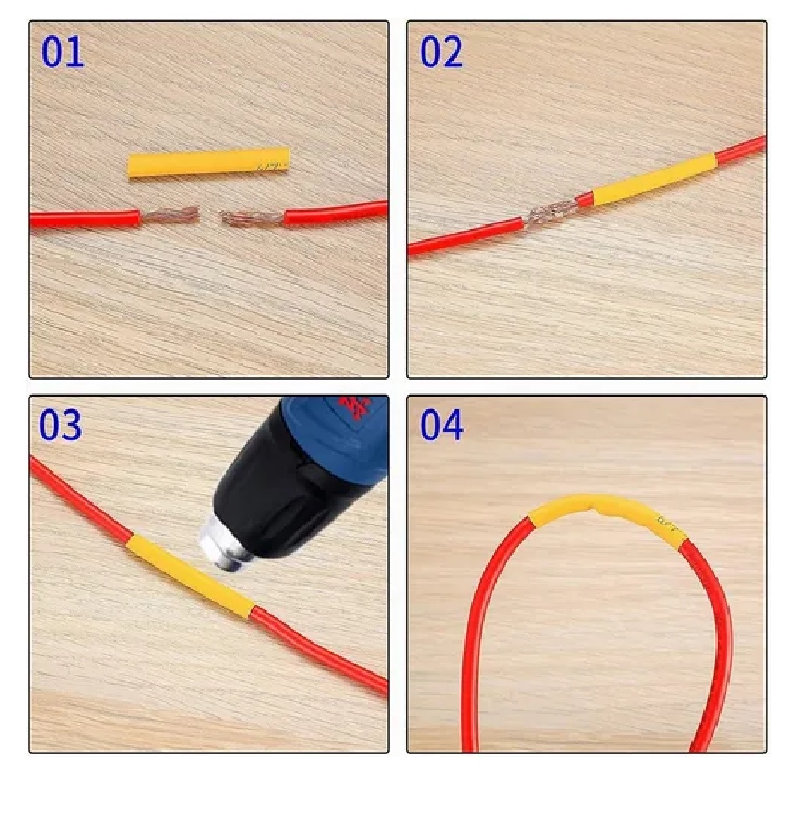 Set Terminales Aisladas Conectores Con Tubos Termorretráctiles