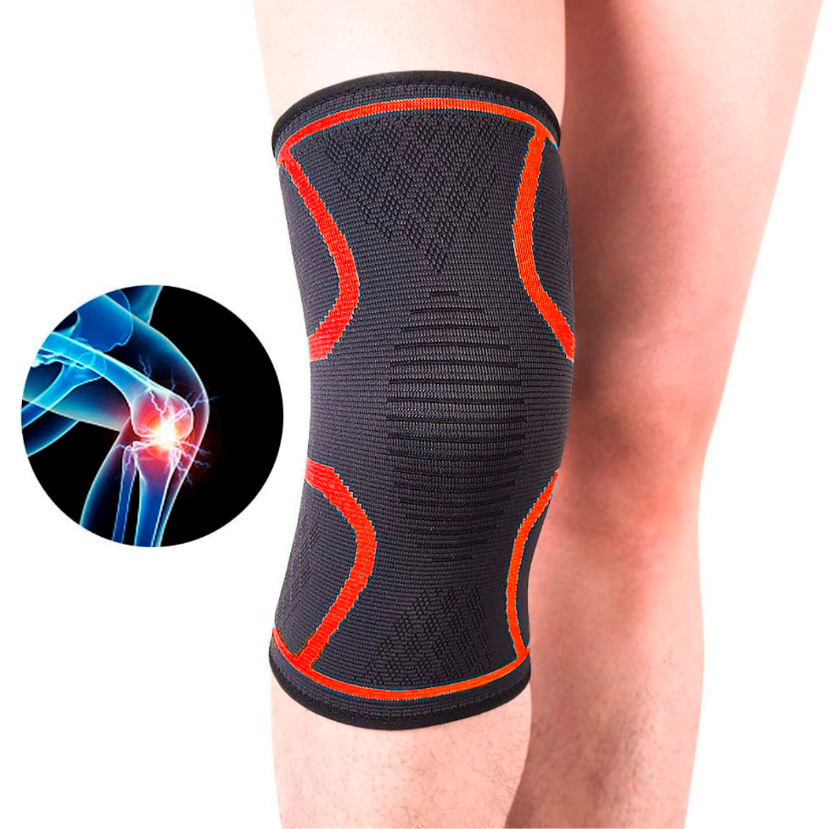 Rodilleras Entrenamiento Pesas Crossfit Gymker Powerlifting Rojo