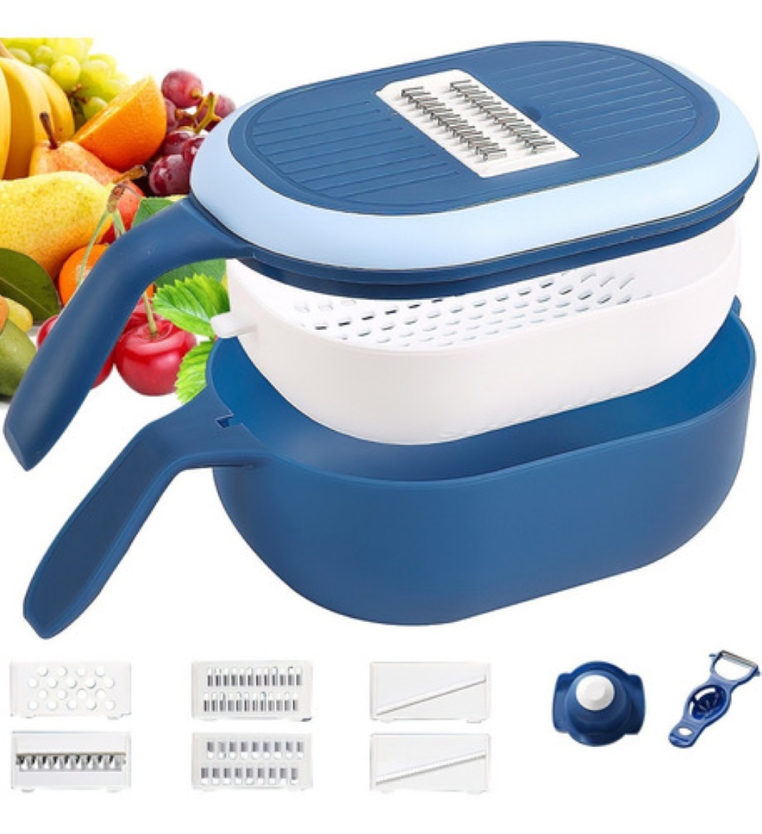 Rallador Manual Cortador Verduras Frutas Rebanador Vegetales