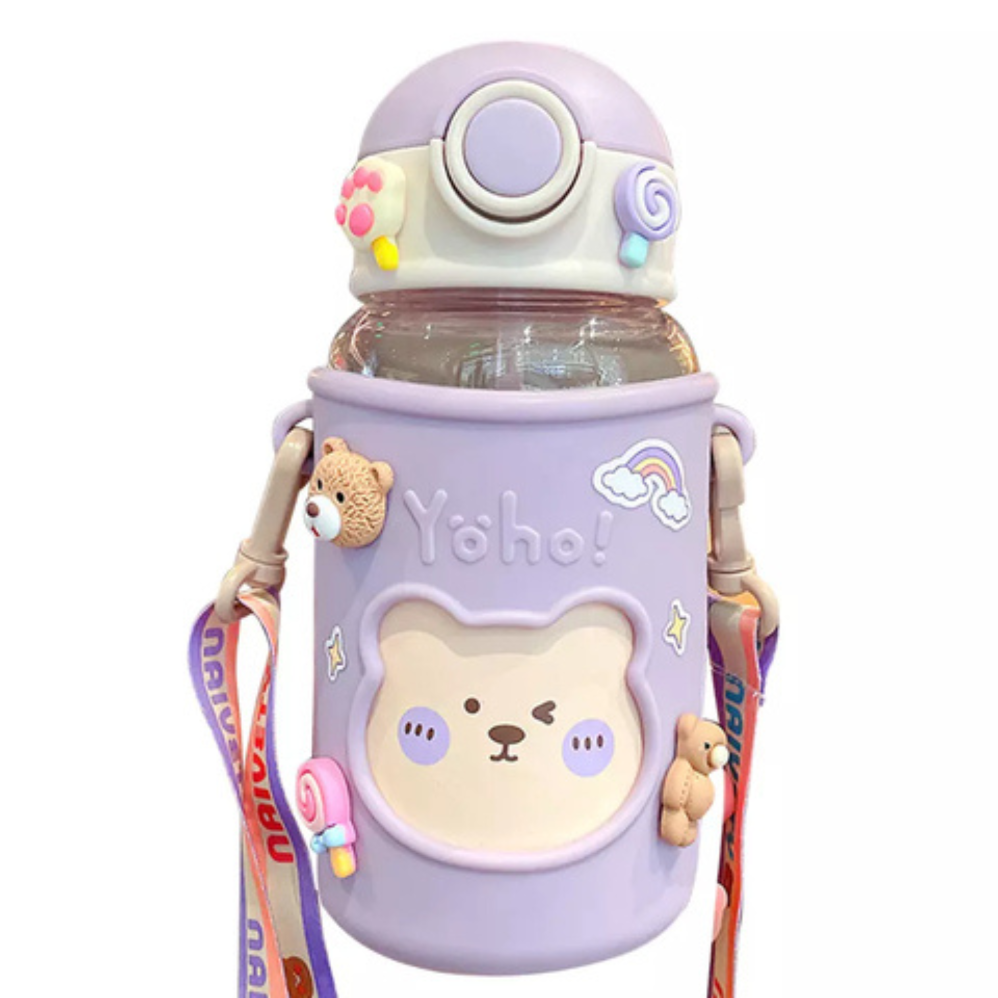 Cantimplora Kawaii con stickers