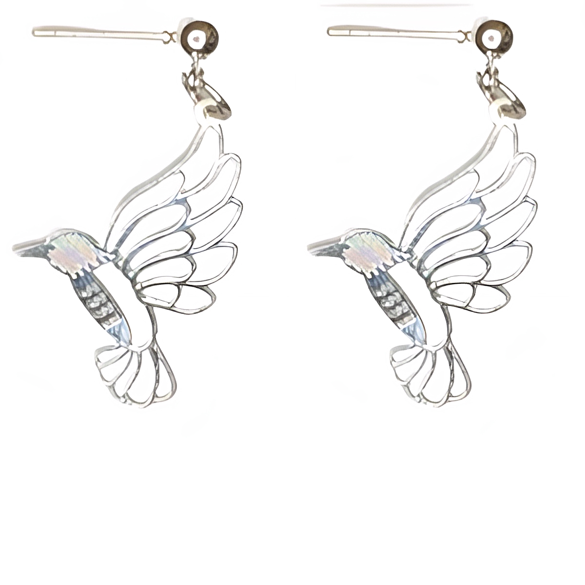 + de 3 Modelos Hermosos Aretes Colibri (Negro o Blanco o Color Plata a Escoger