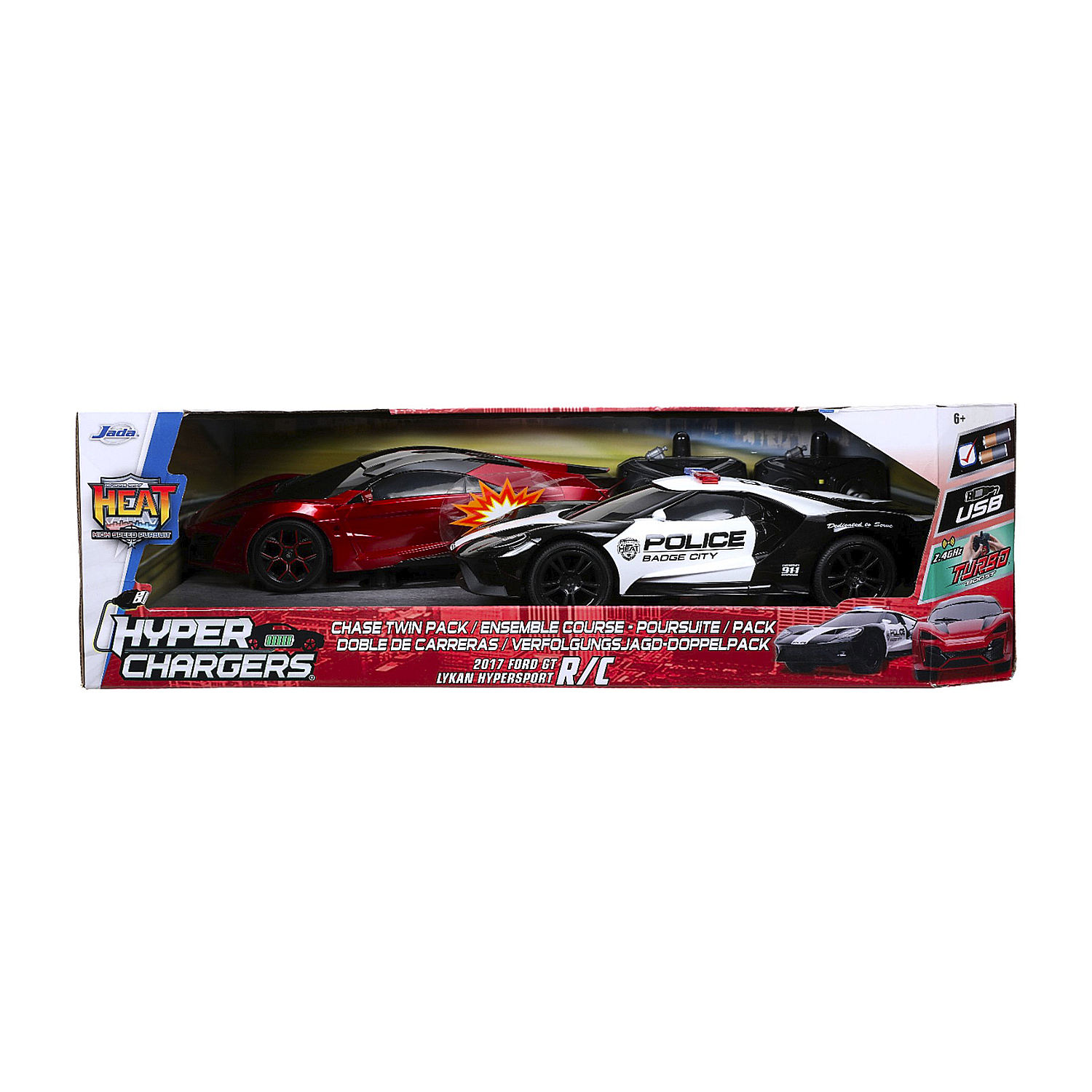 Jada Toys Hyperchargers 2017 Ford Gt & Lykan Hypersport Rc