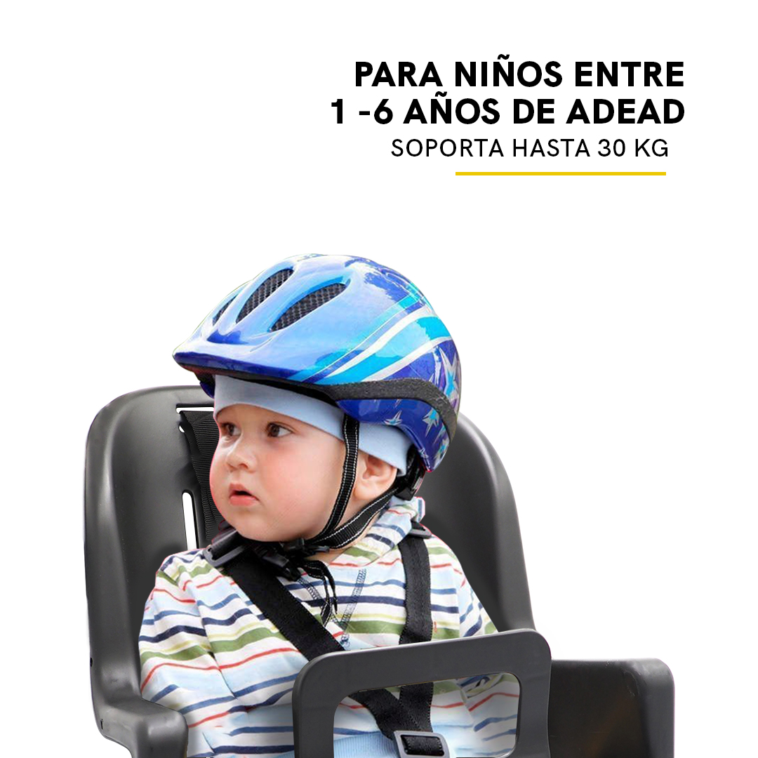 Silla Porta Bebe Bicicleta Con Cinturón De Seguridad de Tres