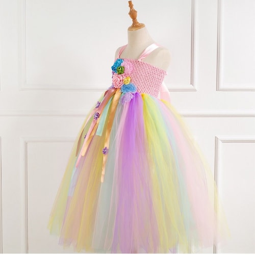Vestidos con Tutu para Niña Princesa UNICORNIO Disfraz Con Diadema 