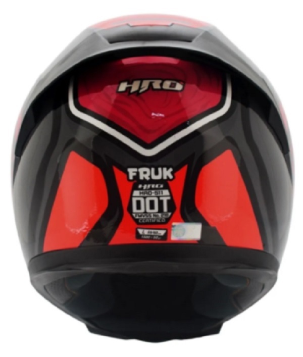 Casco Hro 511 Fruk Rojo/ Gris Brillante Para Moto
