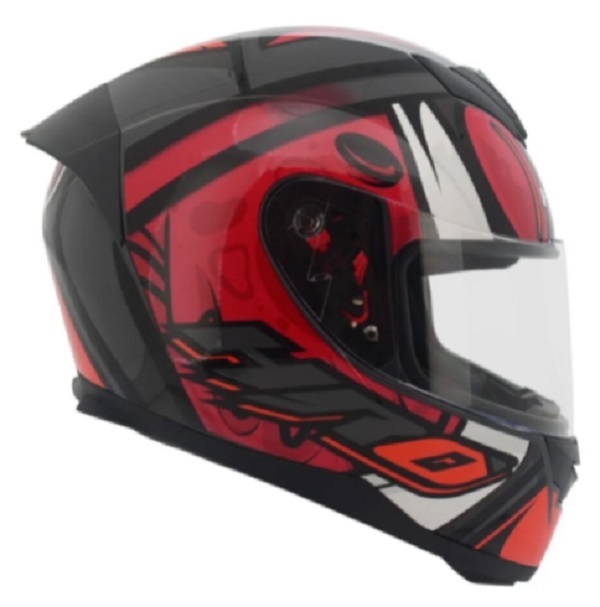 Casco Hro 511 Fruk Rojo/ Gris Brillante Para Moto