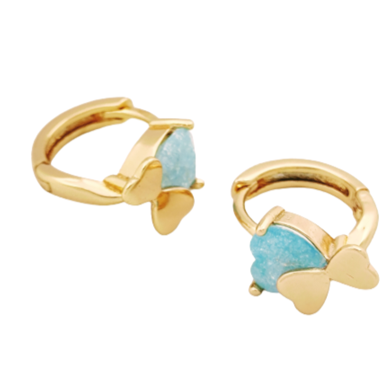 Aretes Corazón Niña y Mujer Arracadas Chicas Hipoalergénicas Ligeras Oro Laminado 18k