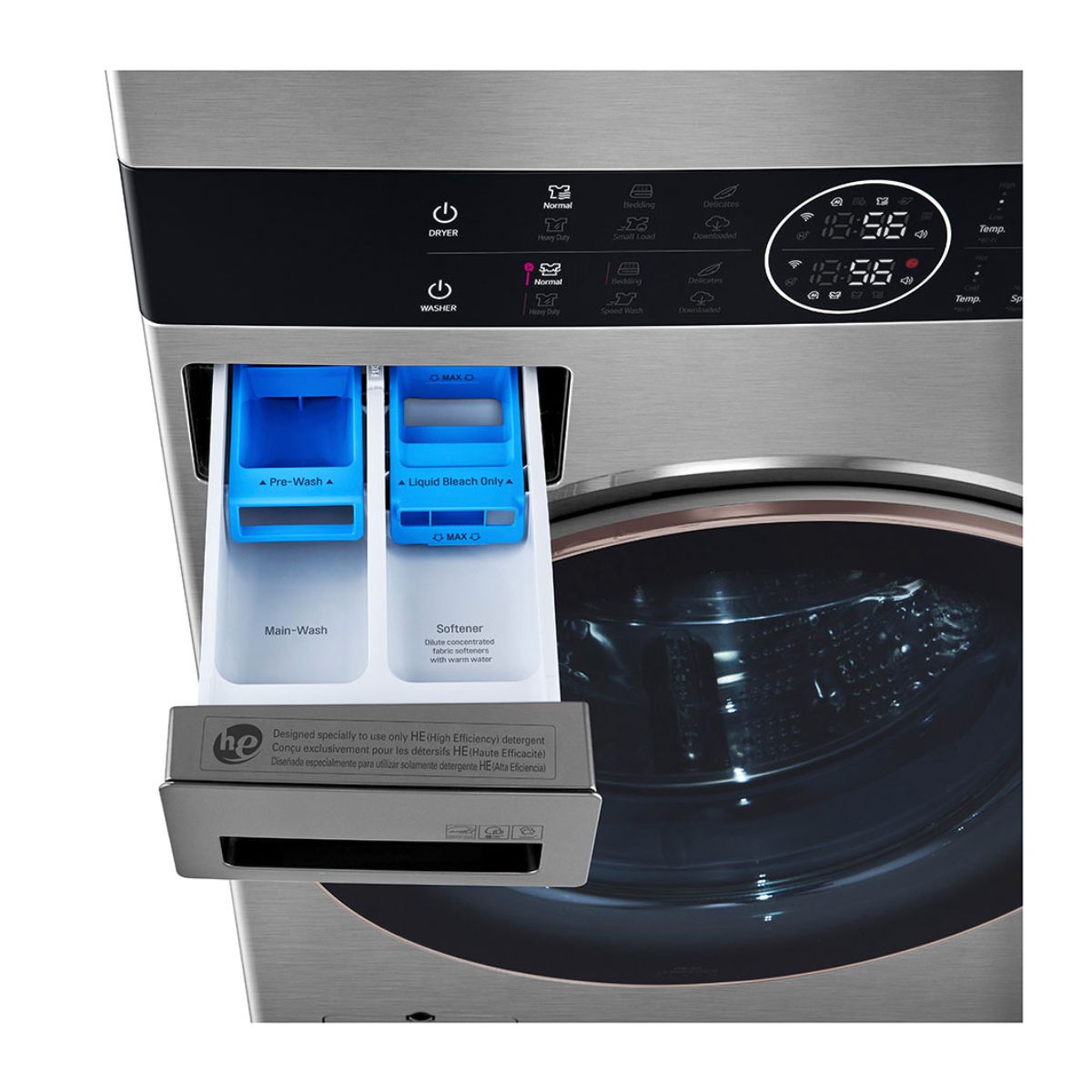 Centro de lavado 22 kg color silver marca lg