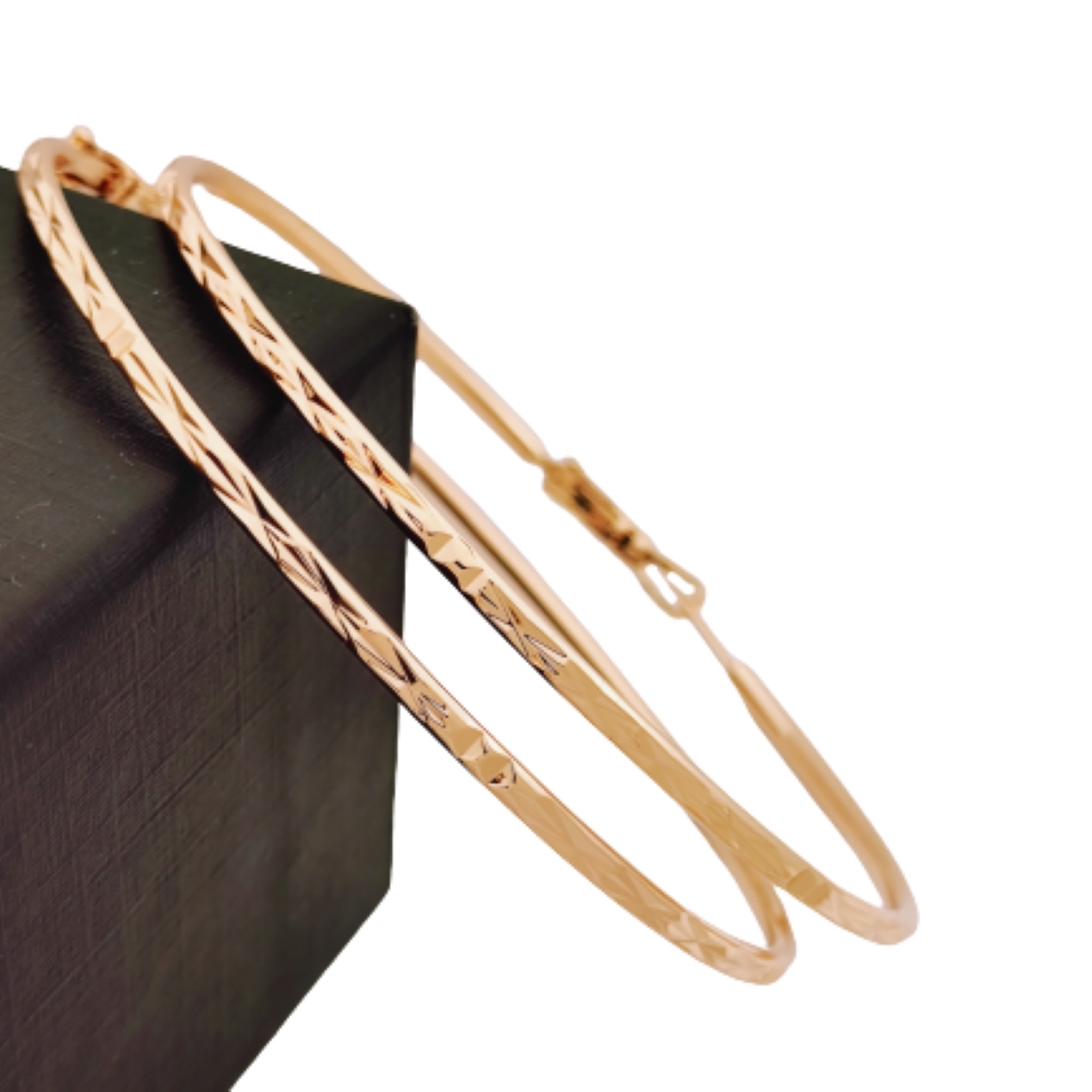 Arracadas Grandes Big Diamantadas Oro Laminado 18k Ligeras Hermosas de Moda