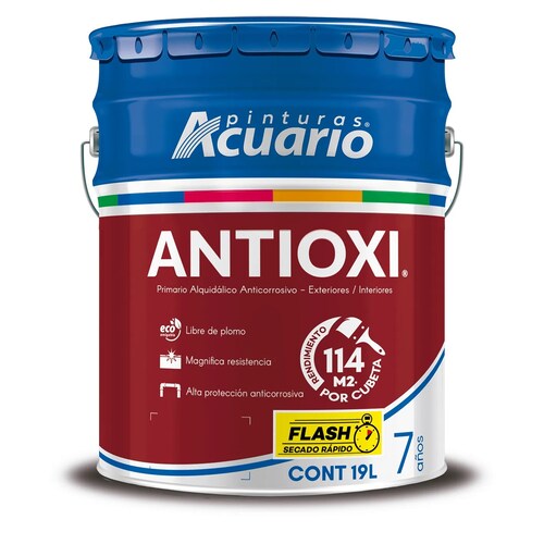 Primario Estructurista Antioxi  Flash Color Gris 19 Litros Acuario PA94690
