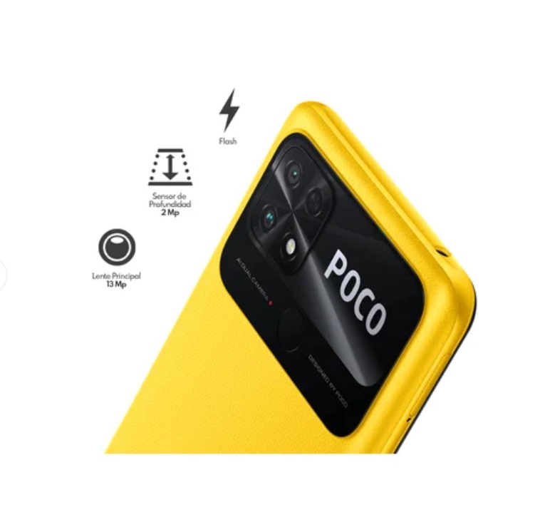 Combo Celular Xiaomi Poco C40 4GB 64GB Dual SIM Amarillo + Audifonos