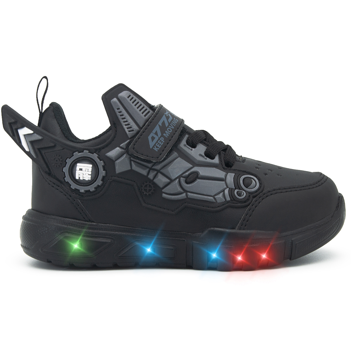 Tenis Con Luces De Impacto Casuales Colores Ninos 18-21.5