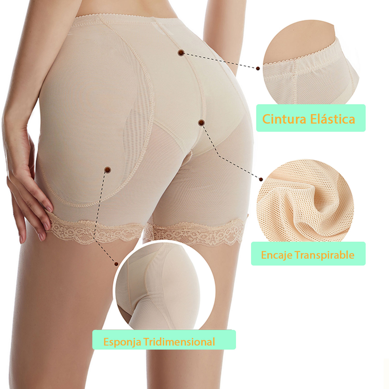 Zen Zen Panty Faja Calzón Levanta Glúteo Con Esponja Modeladora