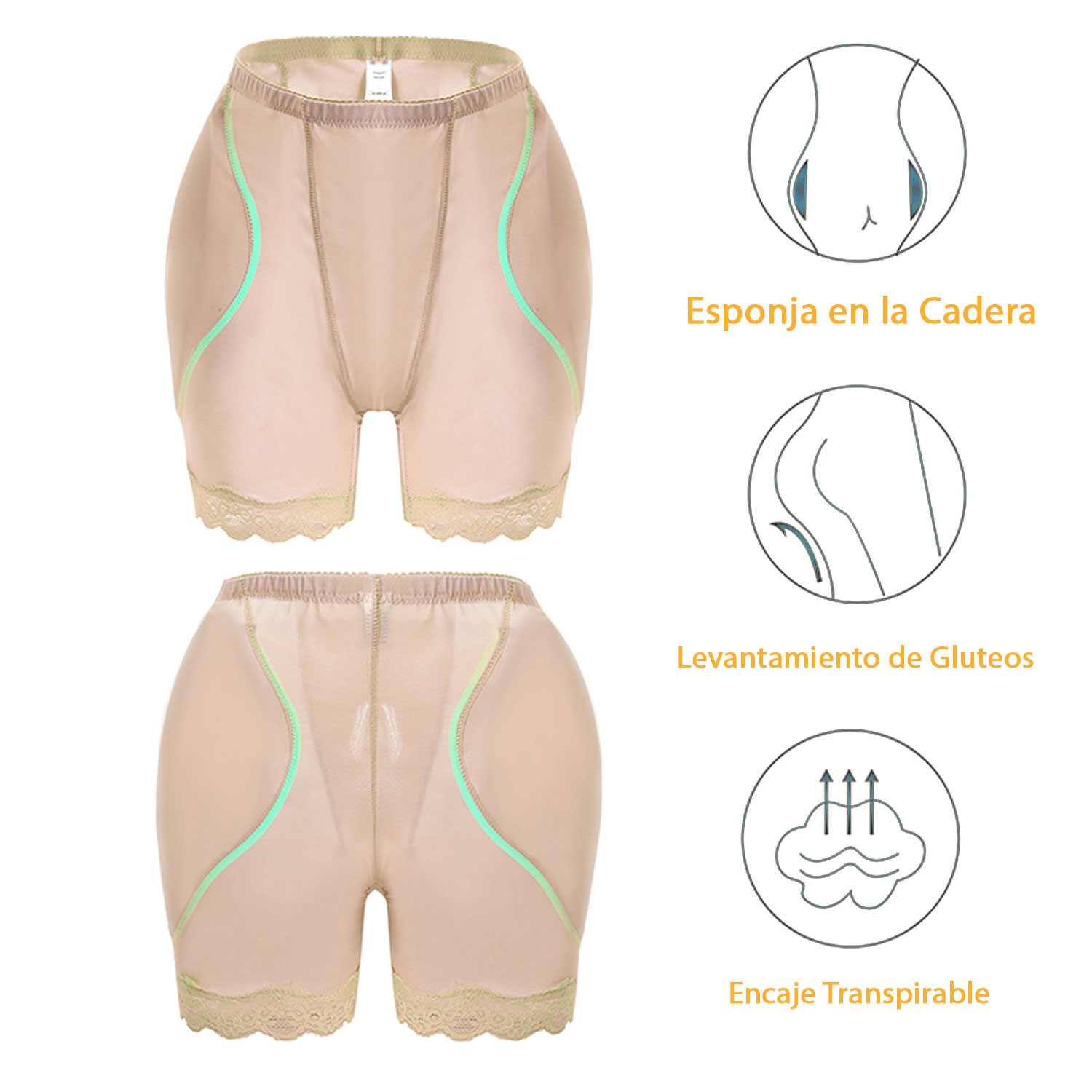 Zen Zen Panty Faja Calzón Levanta Glúteo Con Esponja Modeladora