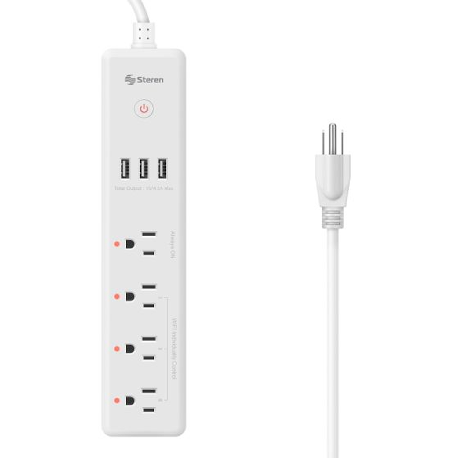 Multicontacto Wi-fi De 4 Salidas Horizontales SHOME-300