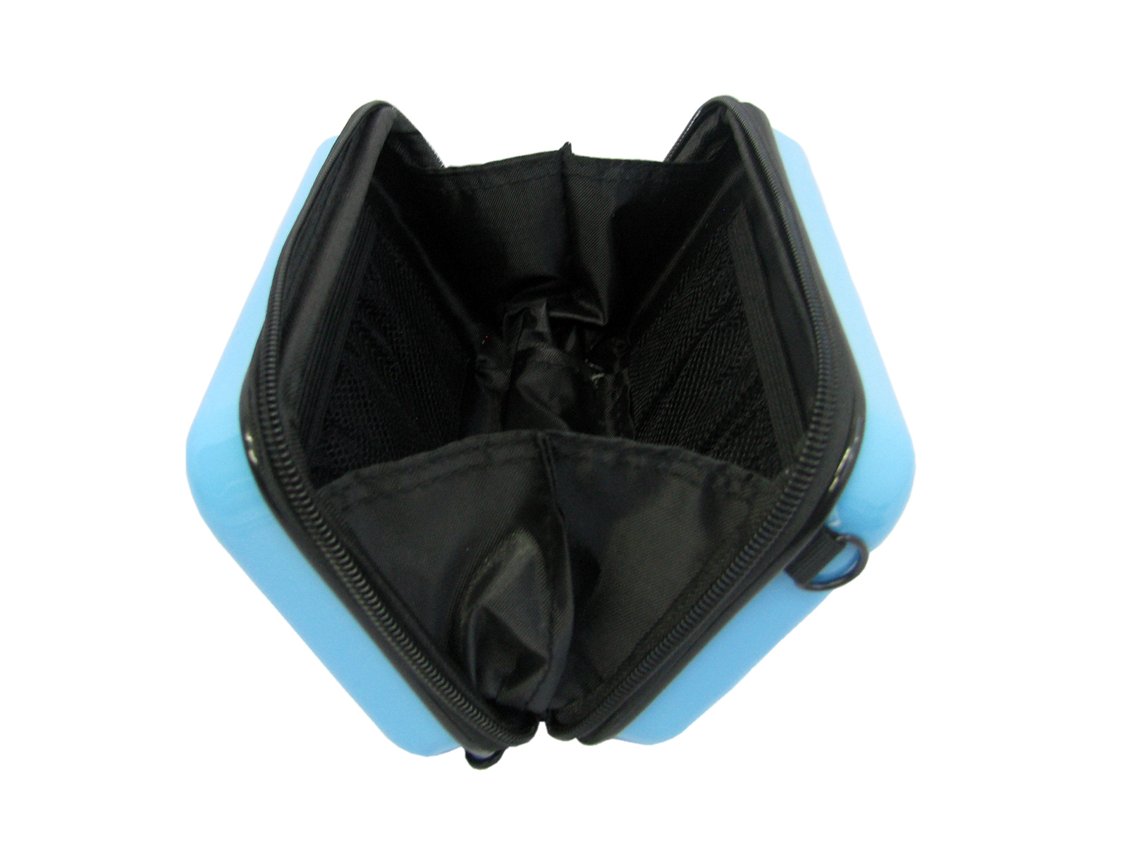 Set De Bolsa, Organizador Y Cosmetiquera En Color Azul Y Negro AZUNEAZUL8603