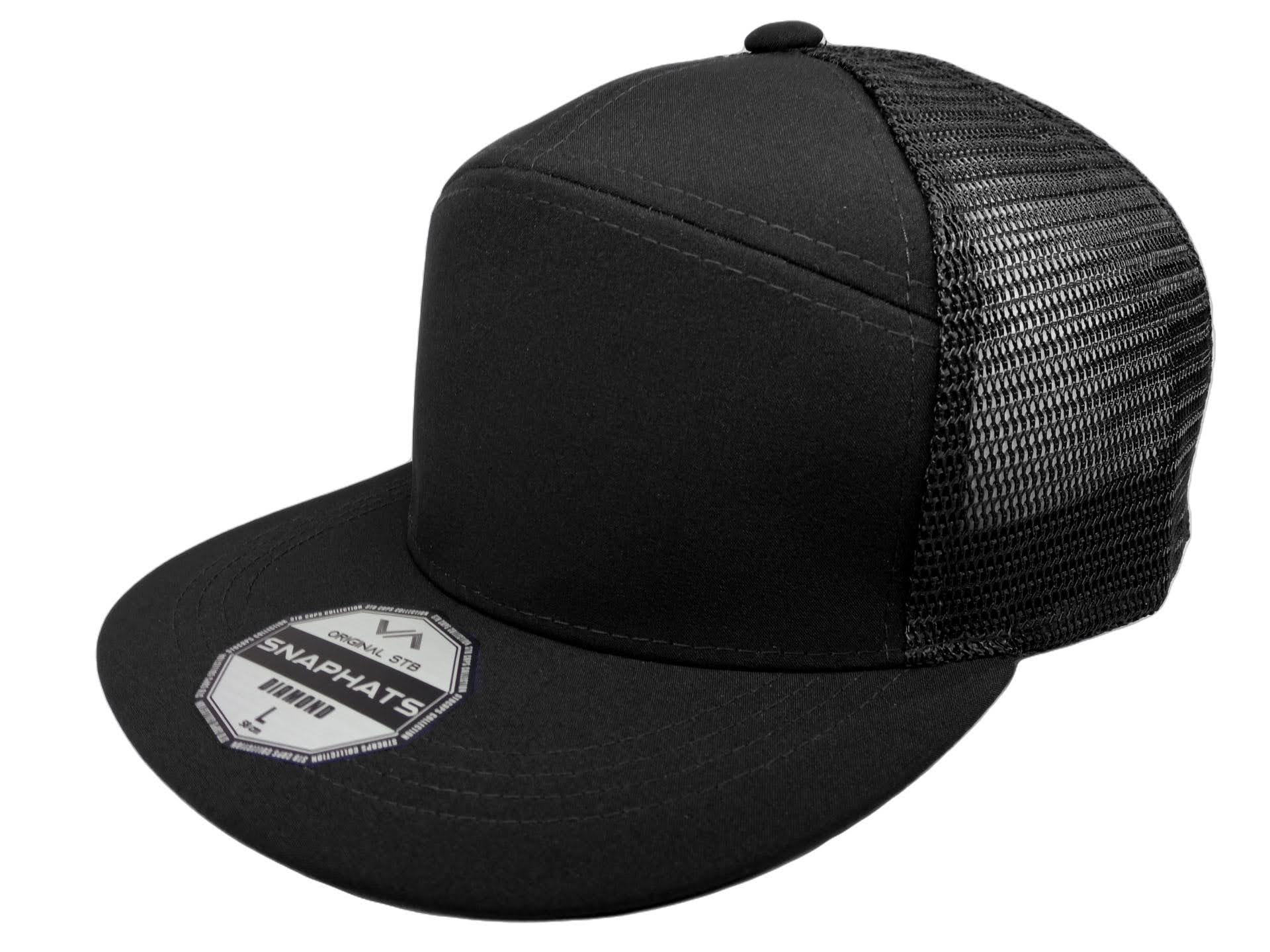 Gorras Malla Plana Lisa Snapback Unitalla 7 Paneles
