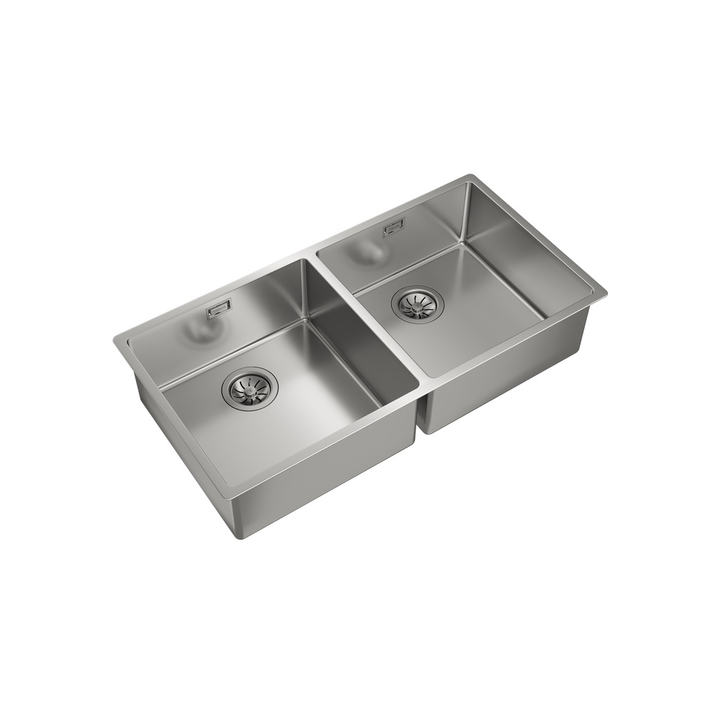 Tarja Submontar Teka BE LINEA RS15 2C 860 de 86 cm (33") Dos Tinas Acero Inox.