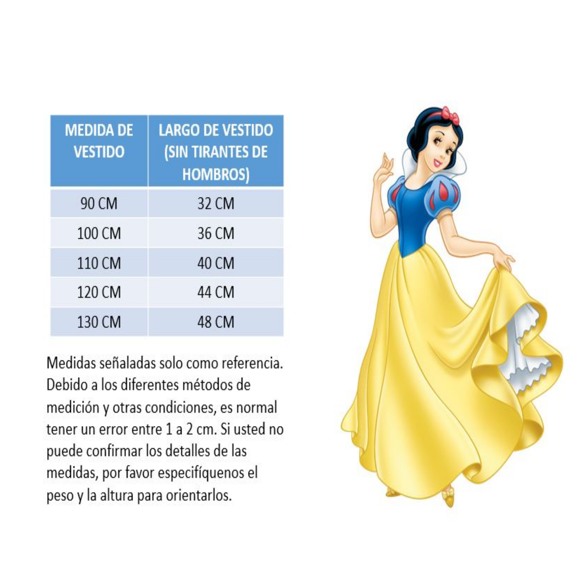 Vestido Blancanieves Disfraz Princesa 