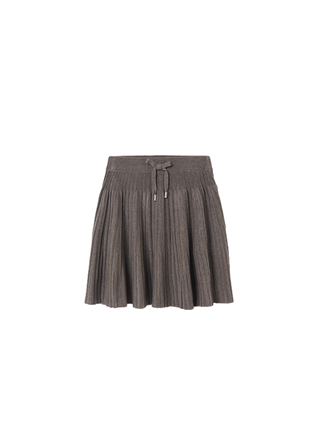 Conjunto playera manga larga con apliques y falda de tricot para niña marca Mayoral