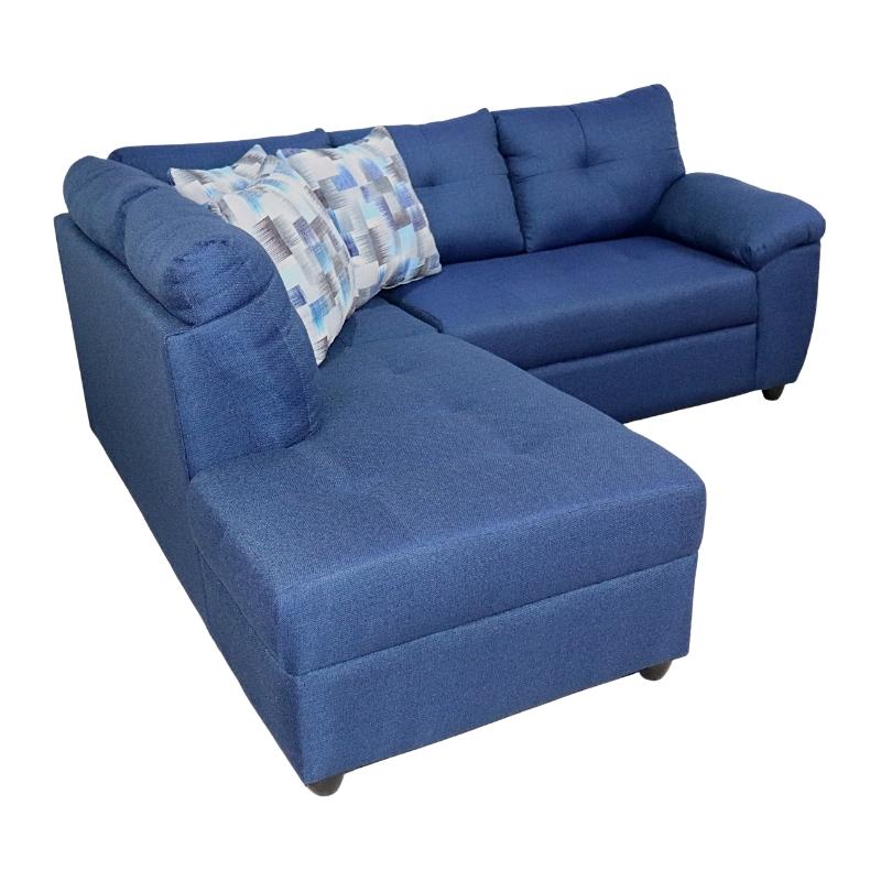 Sala Esquinera Azul con Chaise Izquierdo