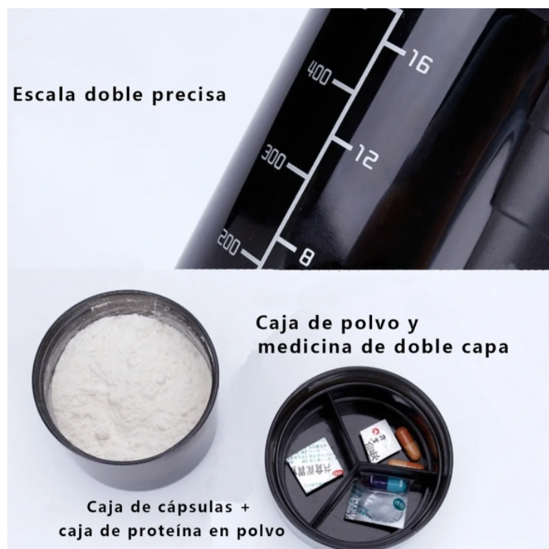 Mezclador De Proteínas / Vaso Deportivo / Shaker De Gimnasio