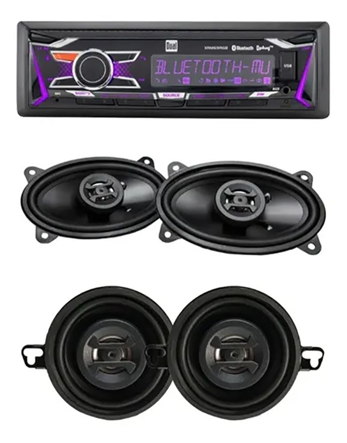 Paquete  Estereo Y Bocinas Spark Matiz Hifonics XS46CX, ZS46CX y XRM69RGB
