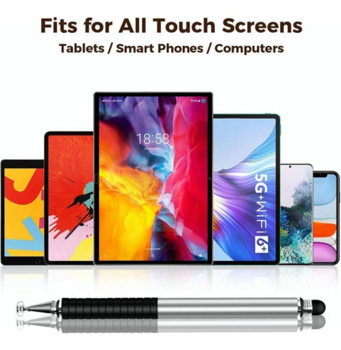 Lápiz Óptico Para Pantallas Táctiles Plata