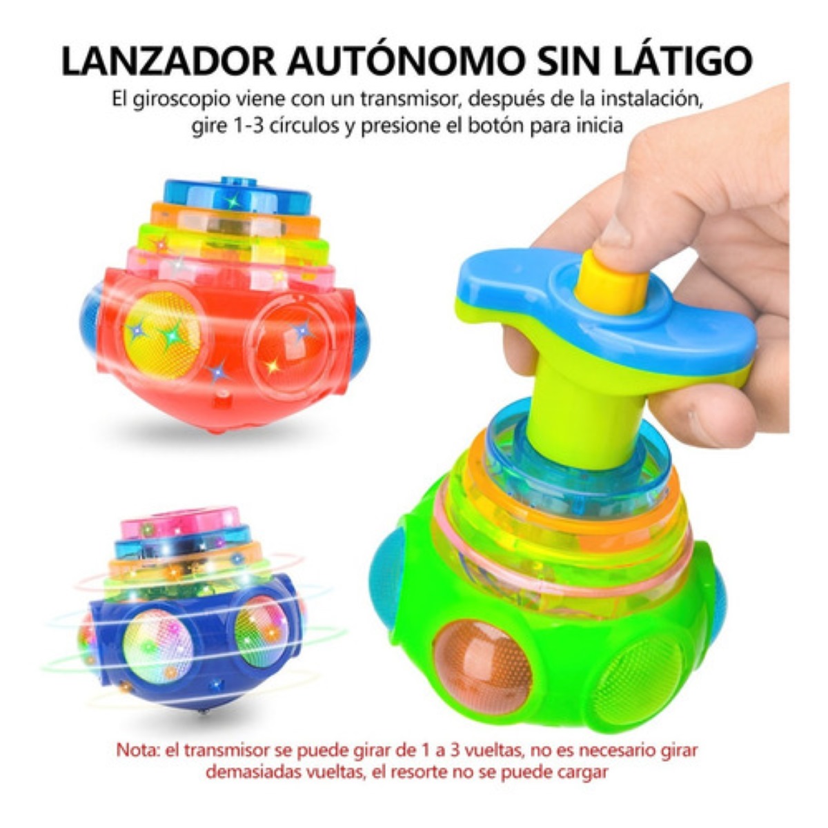 Trompo Luz Led Modelo Ovni Con Música